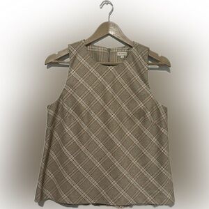 Daniel Cremieux Women’s Plaid Sleeveless Top-Size Small